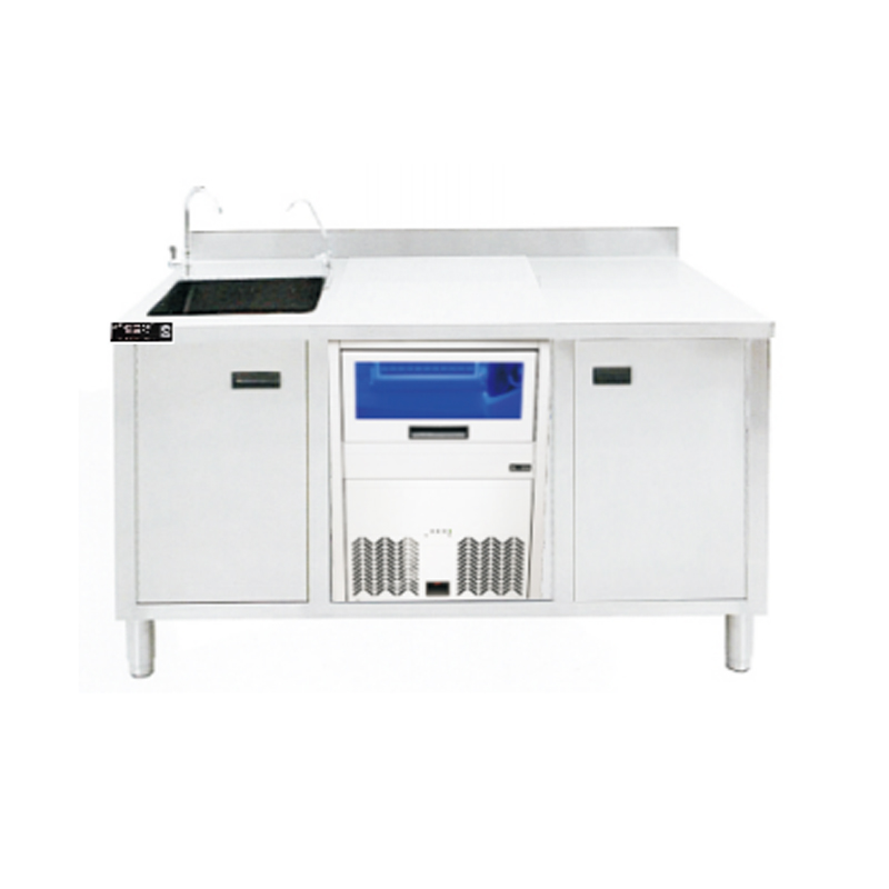 1500 Series - With Backrest Sink + Ice Maker Station + Storage Cabinet